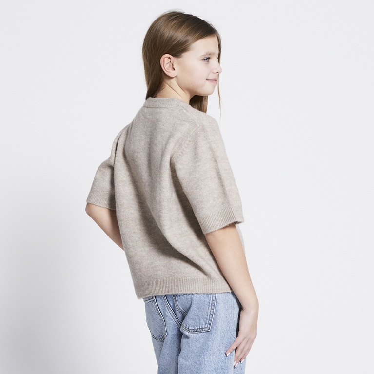Basic Knit Short Sleeve Cardigan "Margot star"